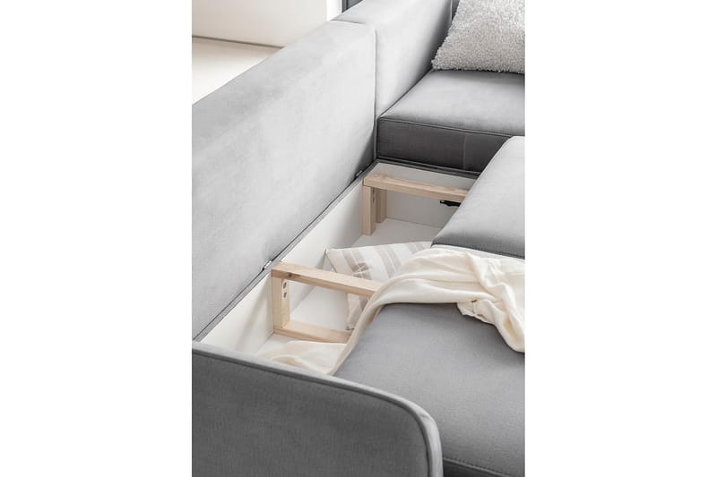 SAROSH Bäddsoffa m. Divan Förvaring Svart - Möbler - Vardagsrum - Bäddsoffor
