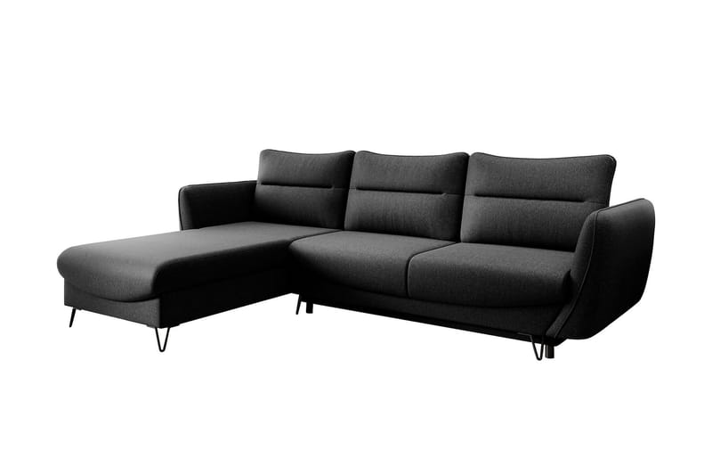 SAROSH Bäddsoffa m. Divan Förvaring Svart - Möbler - Vardagsrum - Bäddsoffor