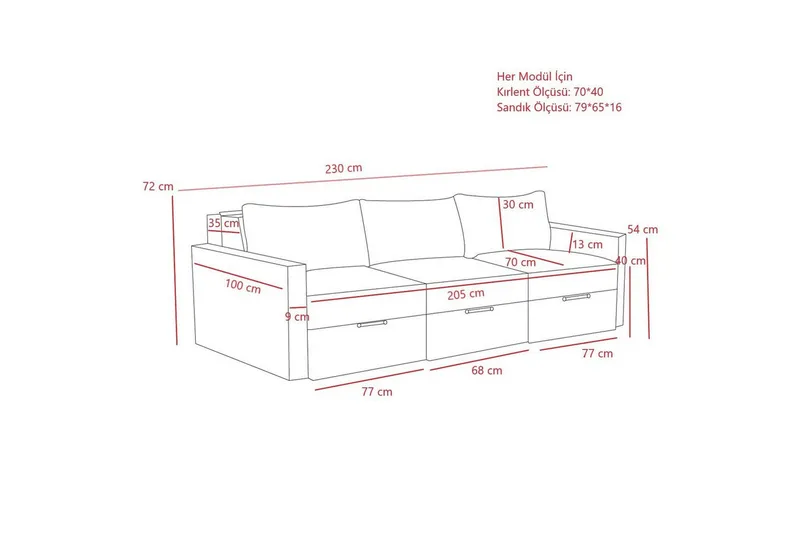 Savra Bäddsoffa 3-sits - Antracit - Möbler - Vardagsrum - Bäddsoffor