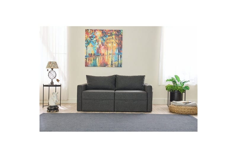 Savra Bäddsoffa med Divan 2-sits - Antracit - Möbler - Vardagsrum - Bäddsoffor