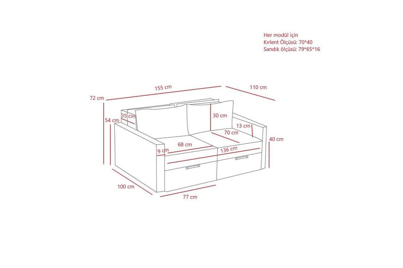 Savra Bäddsoffa med Divan 2-sits - Brun - Möbler - Vardagsrum - Bäddsoffor
