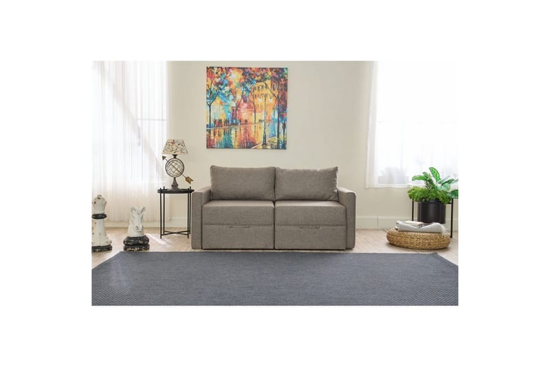 Savra Bäddsoffa med Divan 2-sits - Brun - Möbler - Vardagsrum - Bäddsoffor