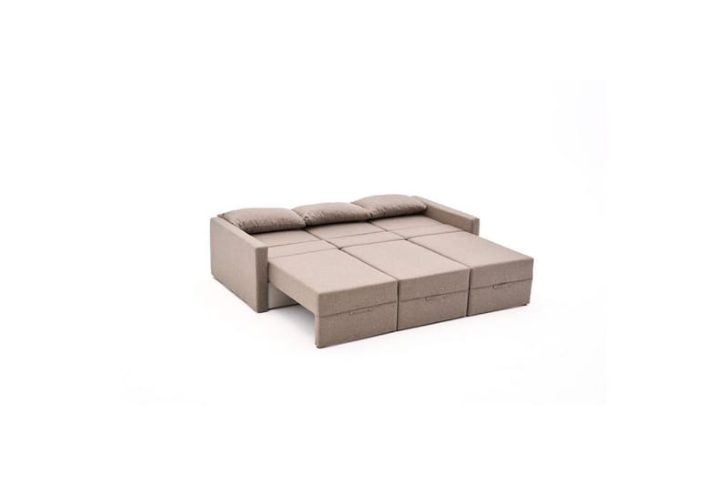 Savra Bäddsoffa med Divan 3-sits - Brun - Möbler - Vardagsrum - Bäddsoffor - Hörnbäddsoffa