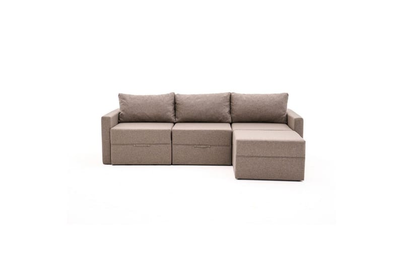 Savra Bäddsoffa med Divan 3-sits - Brun - Möbler - Vardagsrum - Bäddsoffor - Hörnbäddsoffa