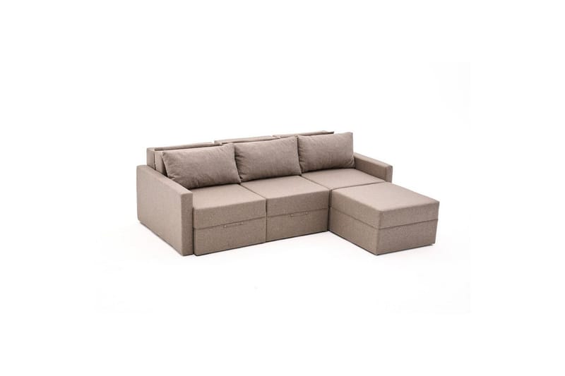 Savra Bäddsoffa med Divan 3-sits - Brun - Möbler - Vardagsrum - Bäddsoffor - Hörnbäddsoffa