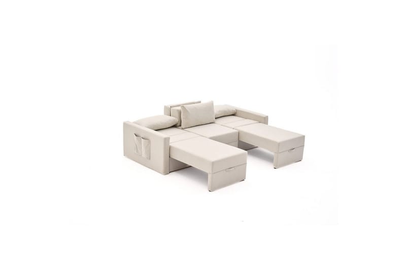 Savra Bäddsoffa med Divan 3-sits - Cream - Möbler - Vardagsrum - Bäddsoffor - Hörnbäddsoffa