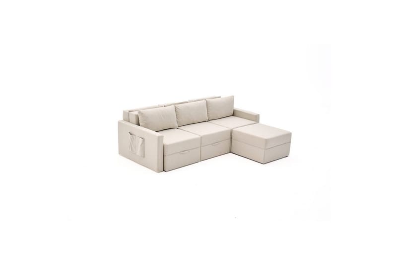 Savra Bäddsoffa med Divan 3-sits - Cream - Möbler - Vardagsrum - Bäddsoffor - Hörnbäddsoffa