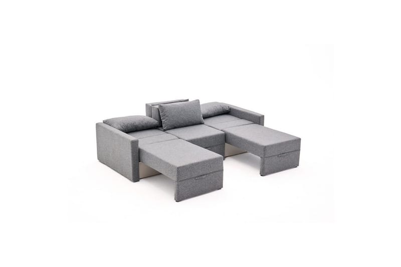 Savra Bäddsoffa med Divan 3-sits - Grå - Möbler - Vardagsrum - Bäddsoffor - Hörnbäddsoffa