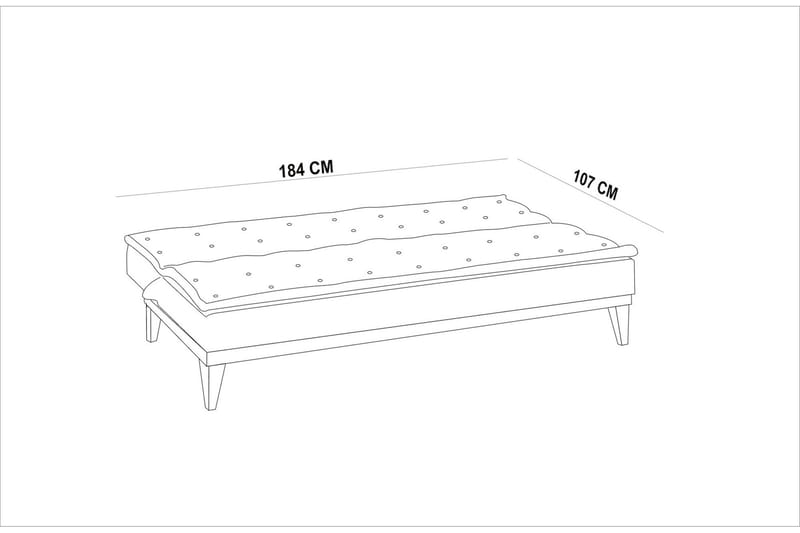 SCOZZARI 3-sits Bäddsoffa Grå - Möbler - Vardagsrum - Bäddsoffor