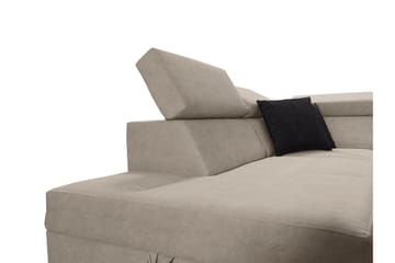 Seginus Bäddsoffa m. Schäslong 3-sits 210x127 - Rosa - Möbler - Vardagsrum - Bäddsoffor