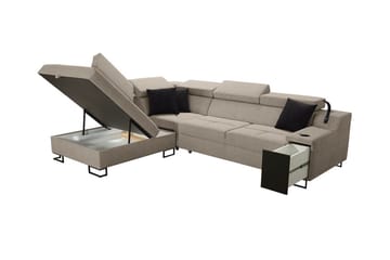 Seginus Bäddsoffa m. Schäslong 3-sits 210x127 - Rosa - Möbler - Vardagsrum - Bäddsoffor