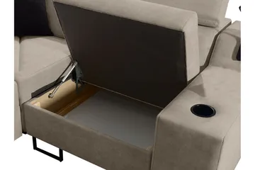 Seginus Hörnbäddsoffa 4-sits 210x127 - Rosa - Möbler - Vardagsrum - Bäddsoffor - Hörnbäddsoffa
