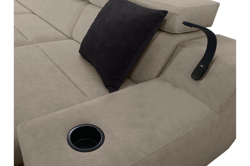 Seginus Hörnbäddsoffa m. Divan 5-sits 268x127 - Beige - Möbler - Vardagsrum - Bäddsoffor - Hörnbäddsoffa