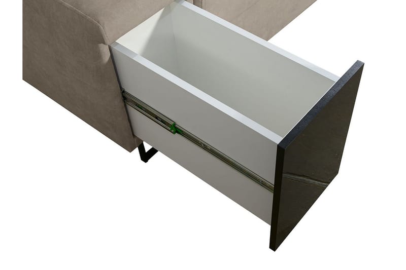 Seginus Hörnbäddsoffa m. Divan 5-sits 268x127 - Svart - Möbler - Vardagsrum - Bäddsoffor - Hörnbäddsoffa