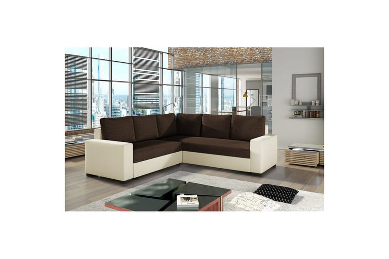 Sektion Eltap Canis 235x235x89 cm - Sawana 16, Soft 33, Brun - Möbler - Vardagsrum - Bäddsoffor - Hörnbäddsoffa