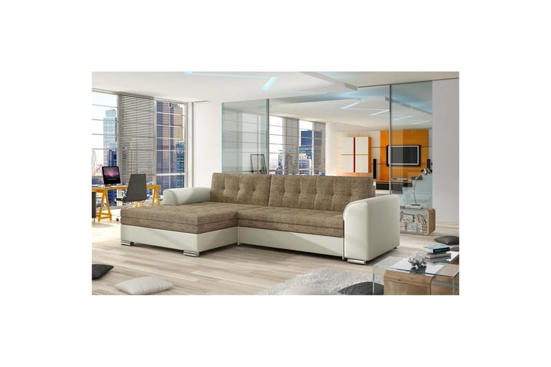Sektion Eltap Conforti 275x165x78 cm - Berlin 03, Soft 33, Beige, Vänster - Möbler - Vardagsrum - Bäddsoffor
