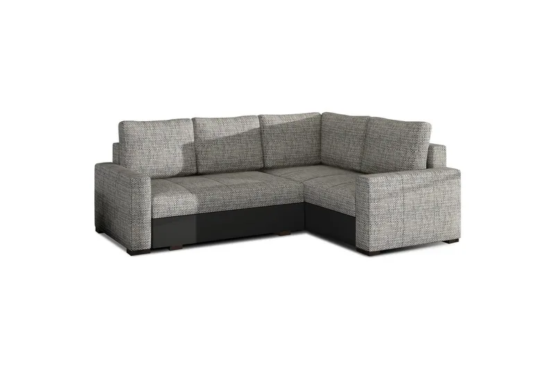 Sektion Eltap Corona 235x162x90 cm - Berlin 01, Soft 11, Grå, Svart, Höger - Möbler - Vardagsrum - Bäddsoffor - Hörnbäddsoffa