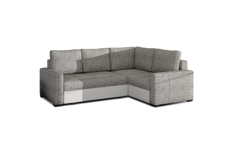 Sektion Eltap Corona 235x162x90 cm - Berlin 01, Soft 17, Grå, Vit, Höger - Möbler - Vardagsrum - Bäddsoffor - Hörnbäddsoffa