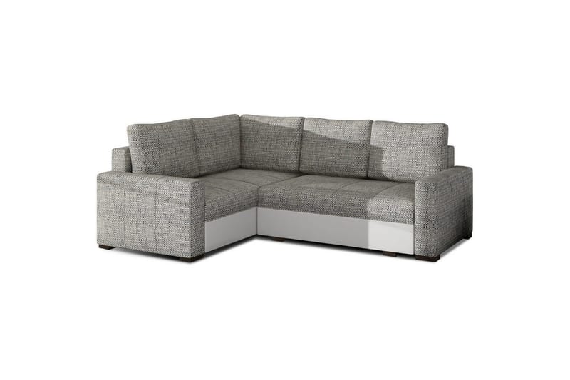 Sektion Eltap Corona 235x162x90 cm - Berlin 01, Soft 17, Grå, Vit, Vänster - Möbler - Vardagsrum - Bäddsoffor - Hörnbäddsoffa