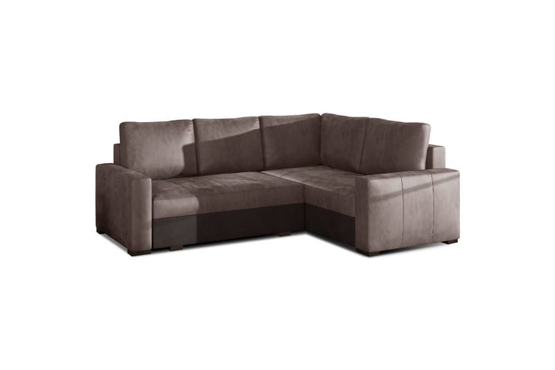 Sektion Eltap Corona 235x162x90 cm - Monolith 09, Monolith 29, Mörkbeige, Brun, Höger - Möbler - Vardagsrum - Bäddsoffor - Hörnbäddsoffa