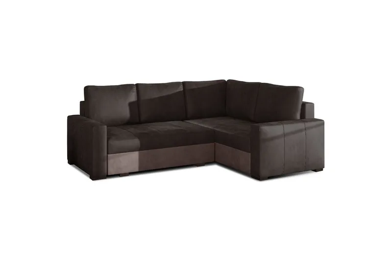 Sektion Eltap Corona 235x162x90 cm - Monolith 29, Monolith 09, Brun, Mörkbeige, Höger - Möbler - Vardagsrum - Bäddsoffor - Hörnbäddsoffa