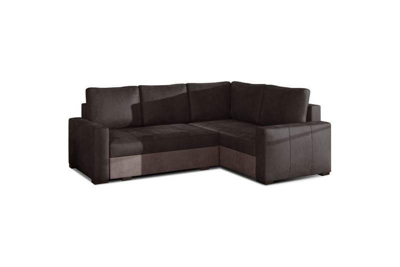 Sektion Eltap Corona 235x162x90 cm - Monolith 29, Monolith 09, Brun, Mörkbeige, Höger - Möbler - Vardagsrum - Bäddsoffor - Hörnbäddsoffa