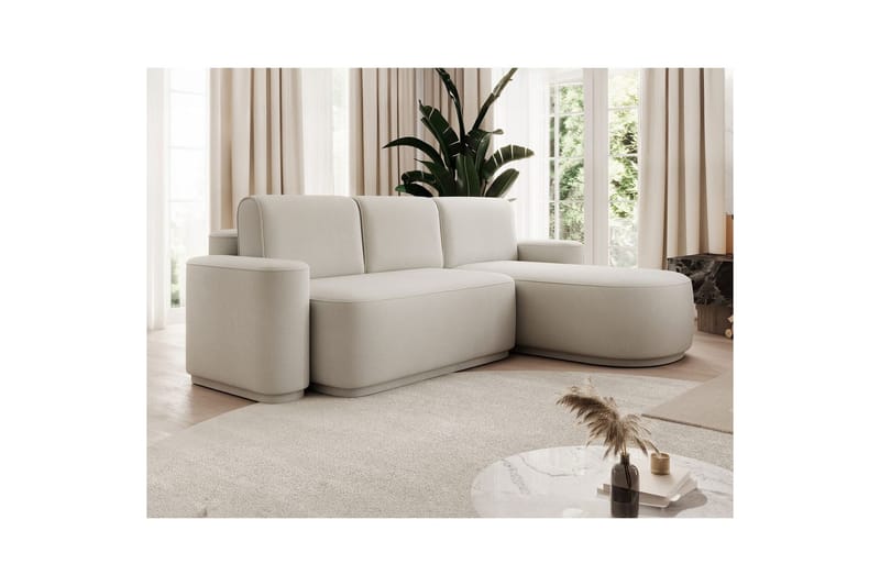 Sektionssoffa Eltap Aurumm 285x92x180 cm - Amore 01, Vit, Höger - Möbler - Vardagsrum - Bäddsoffor
