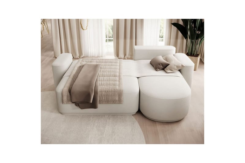 Sektionssoffa Eltap Aurumm 285x92x180 cm - Amore 01, Vit, Höger - Möbler - Vardagsrum - Bäddsoffor