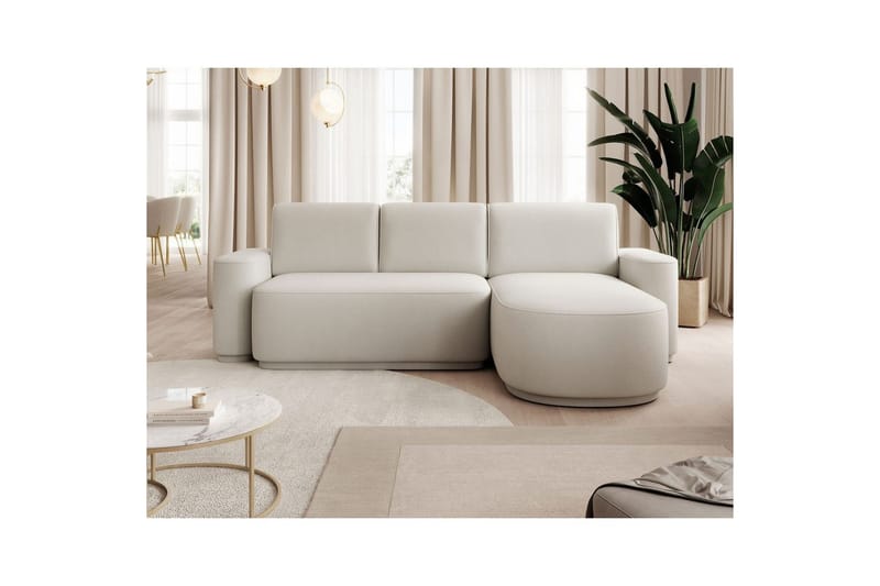 Sektionssoffa Eltap Aurumm 285x92x180 cm - Amore 01, Vit, Höger - Möbler - Vardagsrum - Bäddsoffor