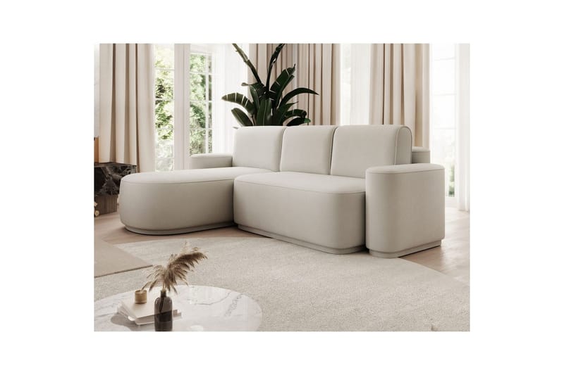 Sektionssoffa Eltap Aurumm 285x92x180 cm - Amore 01, Vit, Vänster - Möbler - Vardagsrum - Bäddsoffor