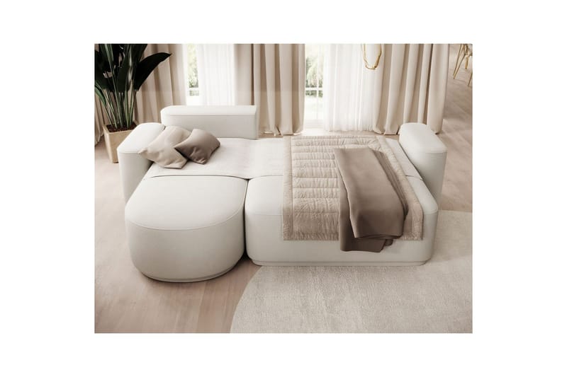 Sektionssoffa Eltap Aurumm 285x92x180 cm - Amore 01, Vit, Vänster - Möbler - Vardagsrum - Bäddsoffor