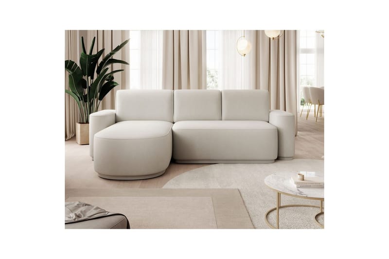 Sektionssoffa Eltap Aurumm 285x92x180 cm - Amore 01, Vit, Vänster - Möbler - Vardagsrum - Bäddsoffor