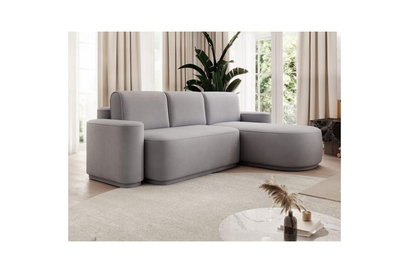 Sektionssoffa Eltap Aurumm 285x92x180 cm - Amore 03, Ljusgrå, Höger - Möbler - Vardagsrum - Bäddsoffor