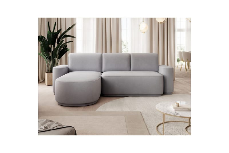 Sektionssoffa Eltap Aurumm 285x92x180 cm - Amore 03, Ljusgrå, Vänster - Möbler - Vardagsrum - Bäddsoffor