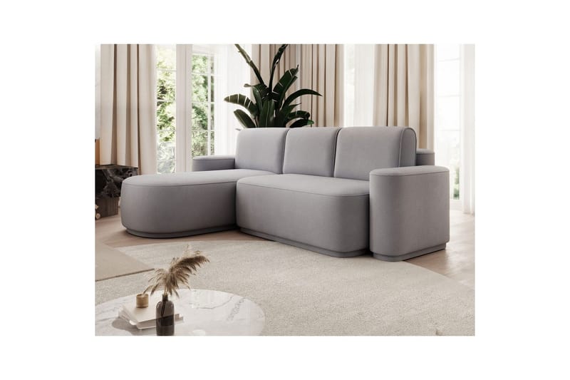 Sektionssoffa Eltap Aurumm 285x92x180 cm - Amore 03, Ljusgrå, Vänster - Möbler - Vardagsrum - Bäddsoffor