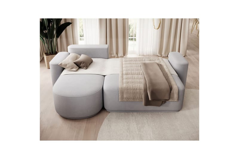 Sektionssoffa Eltap Aurumm 285x92x180 cm - Amore 03, Ljusgrå, Vänster - Möbler - Vardagsrum - Bäddsoffor