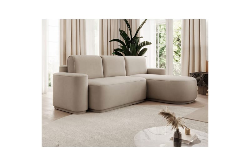 Sektionssoffa Eltap Aurumm 285x92x180 cm - Amore 18, Beige, Höger - Möbler - Vardagsrum - Bäddsoffor