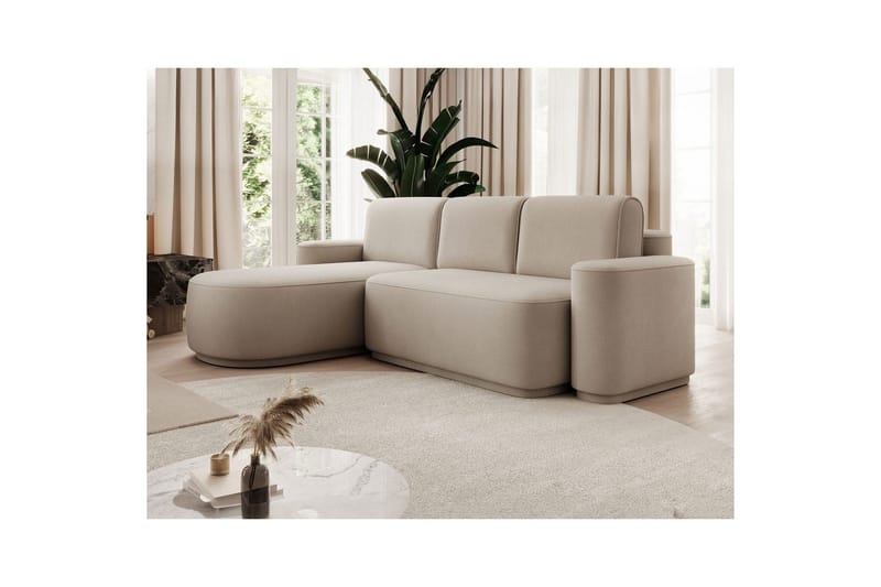 Sektionssoffa Eltap Aurumm 285x92x180 cm - Amore 18, Beige, Vänster - Möbler - Vardagsrum - Bäddsoffor