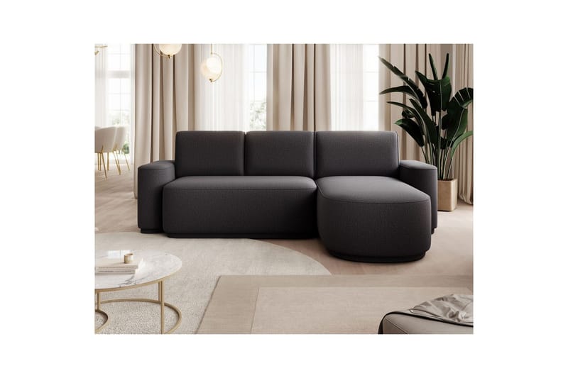 Sektionssoffa Eltap Aurumm 285x92x180 cm - Enjoy 05, Mörkgrå, Höger - Möbler - Vardagsrum - Bäddsoffor