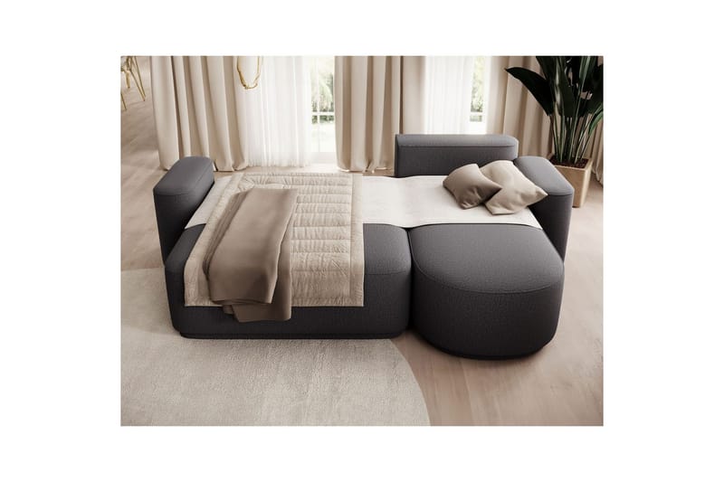 Sektionssoffa Eltap Aurumm 285x92x180 cm - Enjoy 05, Mörkgrå, Höger - Möbler - Vardagsrum - Bäddsoffor