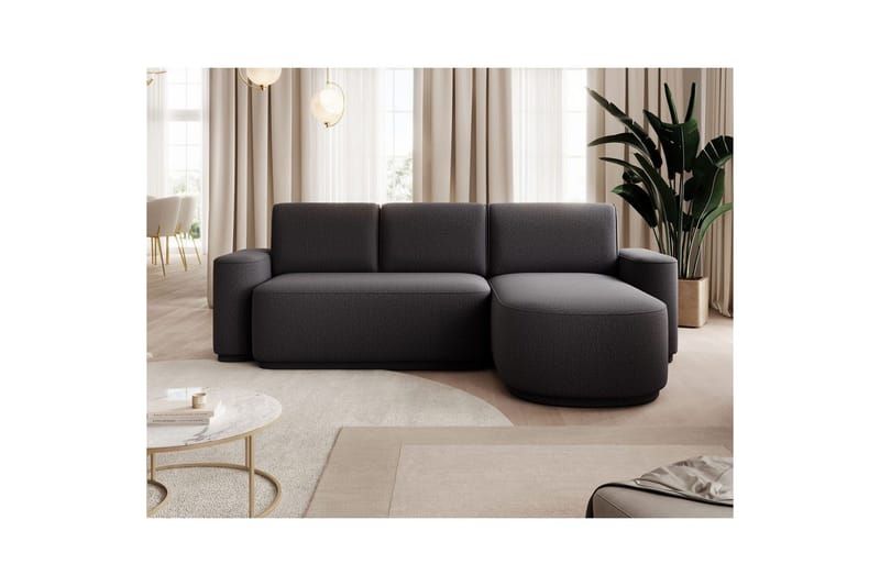 Sektionssoffa Eltap Aurumm 285x92x180 cm - Enjoy 05, Mörkgrå, Höger - Möbler - Vardagsrum - Bäddsoffor