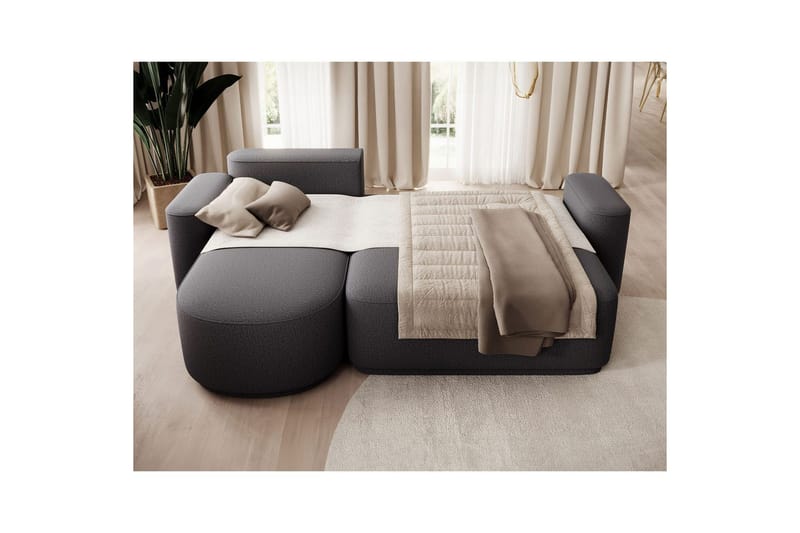 Sektionssoffa Eltap Aurumm 285x92x180 cm - Enjoy 05, Mörkgrå, Vänster - Möbler - Vardagsrum - Bäddsoffor