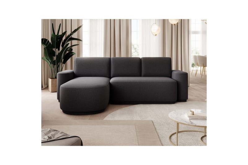Sektionssoffa Eltap Aurumm 285x92x180 cm - Enjoy 05, Mörkgrå, Vänster - Möbler - Vardagsrum - Bäddsoffor
