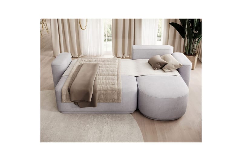 Sektionssoffa Eltap Aurumm 285x92x180 cm - Touch 03, Ljusgrå, Höger - Möbler - Vardagsrum - Bäddsoffor