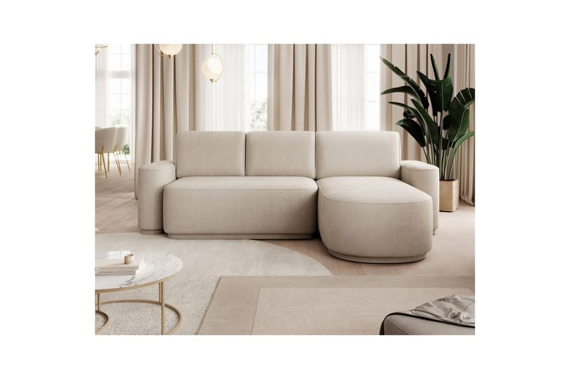 Sektionssoffa Eltap Aurumm 285x92x180 cm - Touch 18, Beige, Höger - Möbler - Vardagsrum - Bäddsoffor