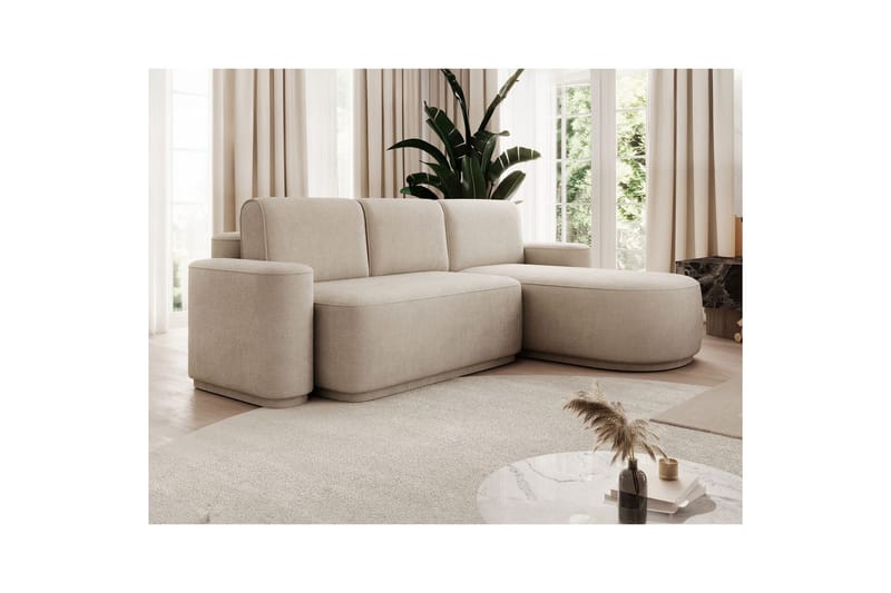 Sektionssoffa Eltap Aurumm 285x92x180 cm - Touch 18, Beige, Höger - Möbler - Vardagsrum - Bäddsoffor