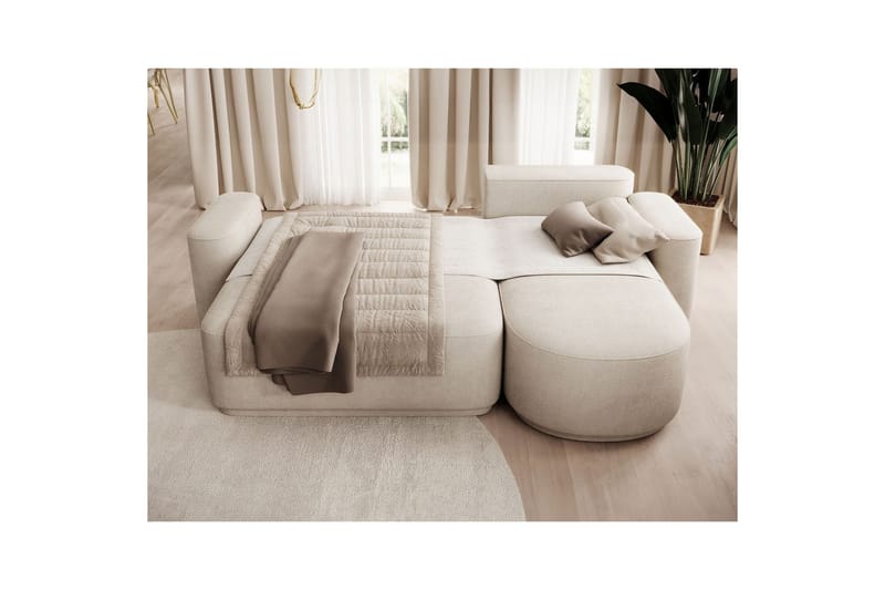 Sektionssoffa Eltap Aurumm 285x92x180 cm - Touch 18, Beige, Höger - Möbler - Vardagsrum - Bäddsoffor