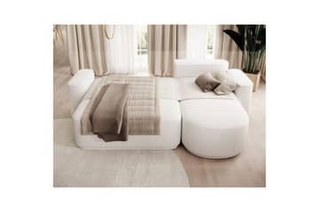 Sektionssoffa Eltap Aurumm 285x92x180 cm - Paolli 01 Vit, Höger - Möbler - Vardagsrum - Bäddsoffor