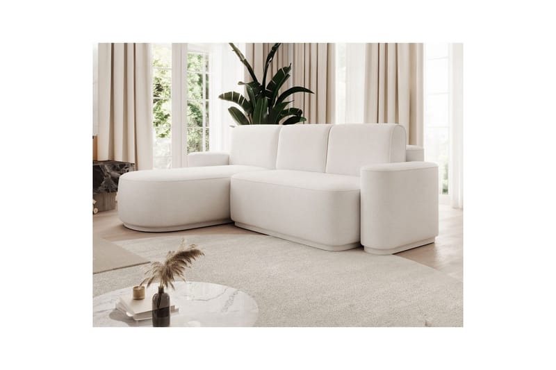 Sektionssoffa Eltap Aurumm 285x92x180 cm - Paolli 01 Vit, Vänster - Möbler - Vardagsrum - Bäddsoffor