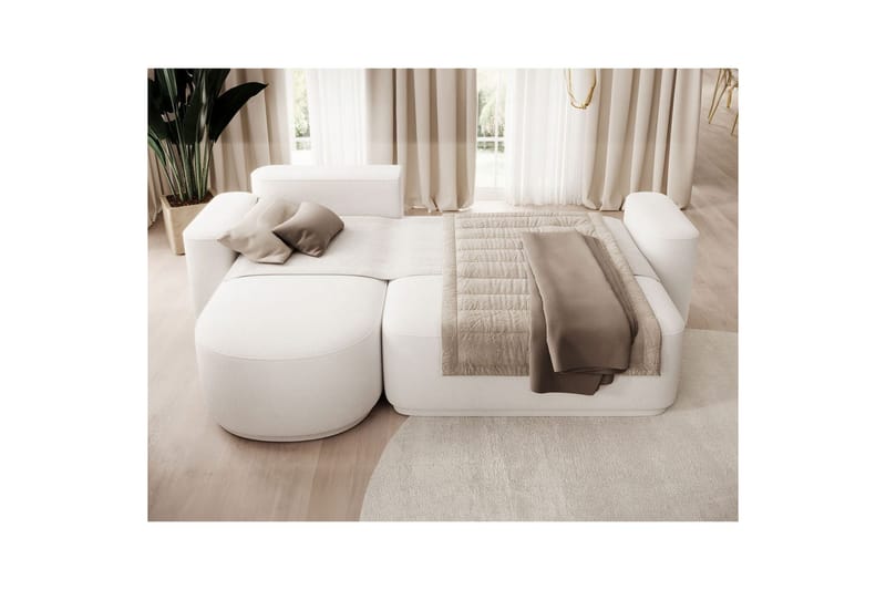 Sektionssoffa Eltap Aurumm 285x92x180 cm - Paolli 01 Vit, Vänster - Möbler - Vardagsrum - Bäddsoffor